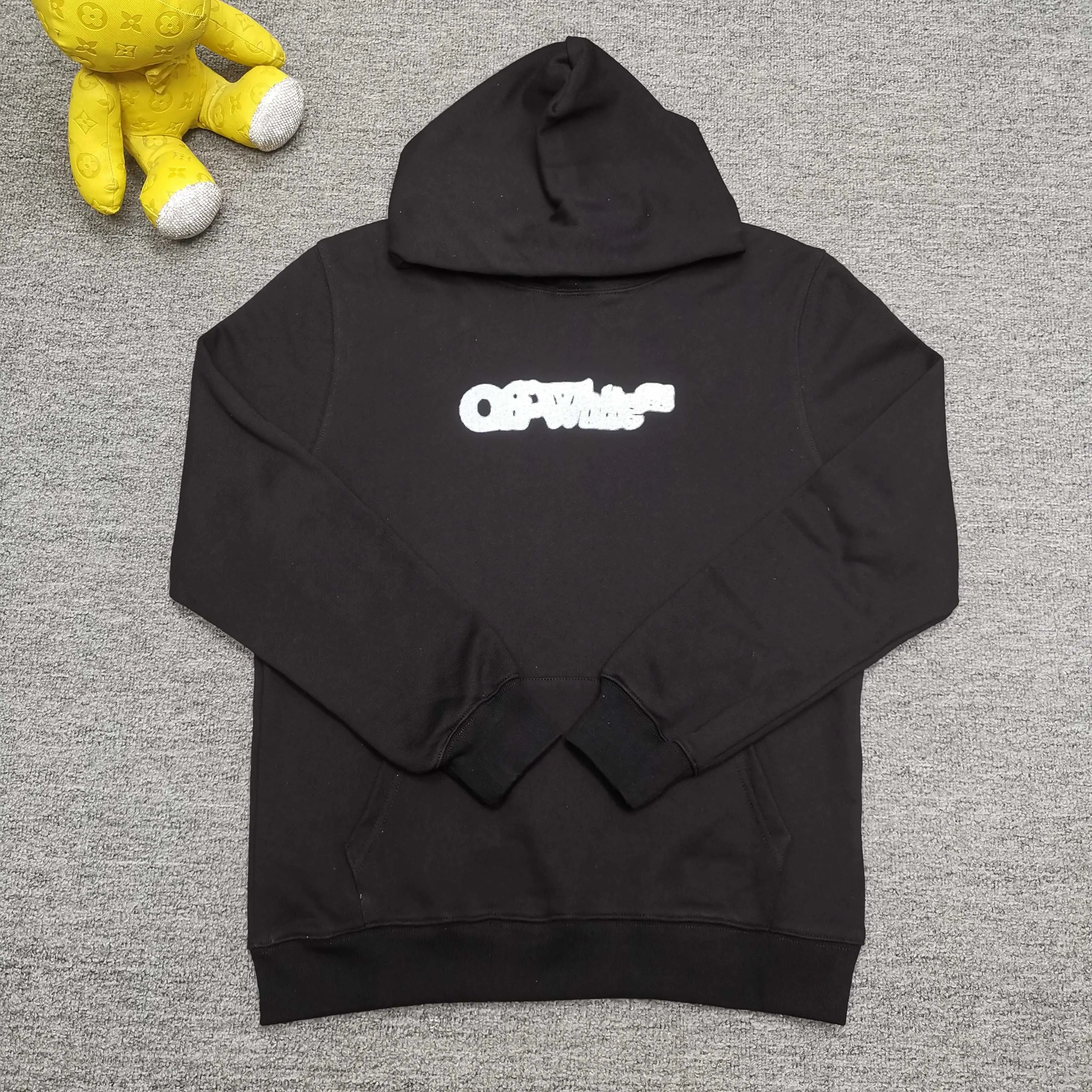 off white 25ss new arrow loose hooded sweatshirt Color: Beige Black Size: S M L XL P410